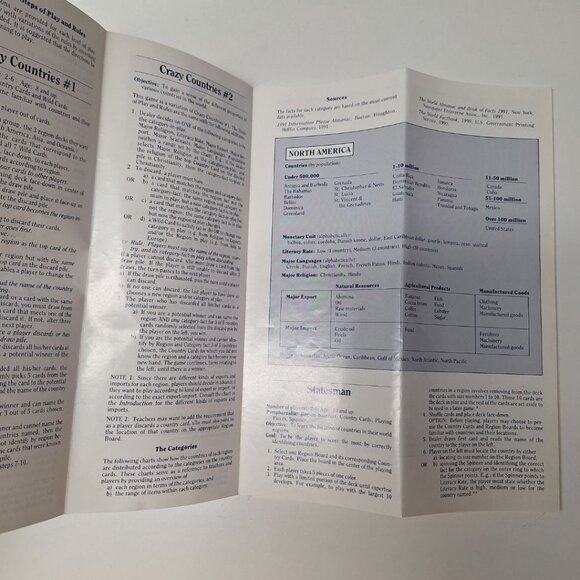 Where in The World Spinner Game Instructions Rules Pamphlet Replacement Piece - Picture 6 of 6